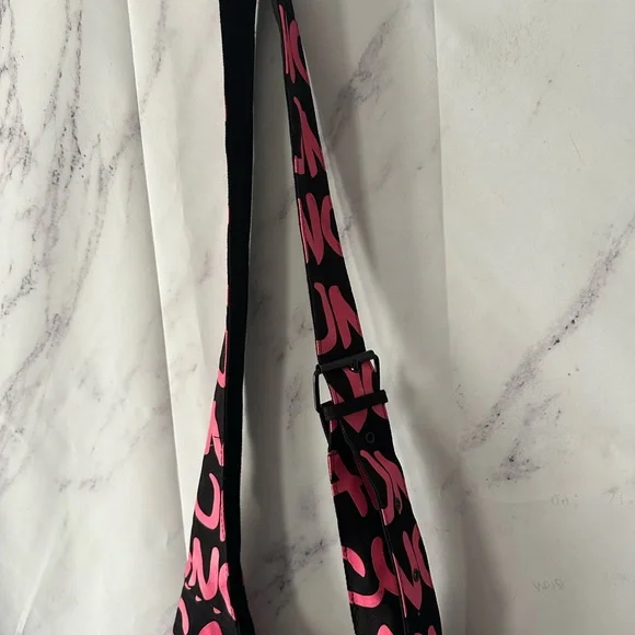 CANCUN ALLOVER PRINT PURSE BAG BLACK/PINK - Picture 8 of 9